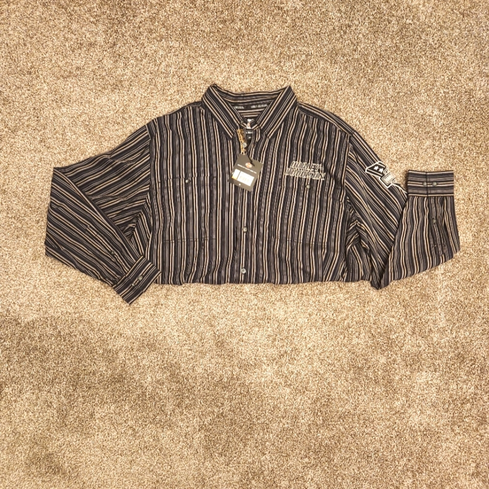 Harley Davidson Button Down Long Sleeve Shirt Sz 3XL NWT